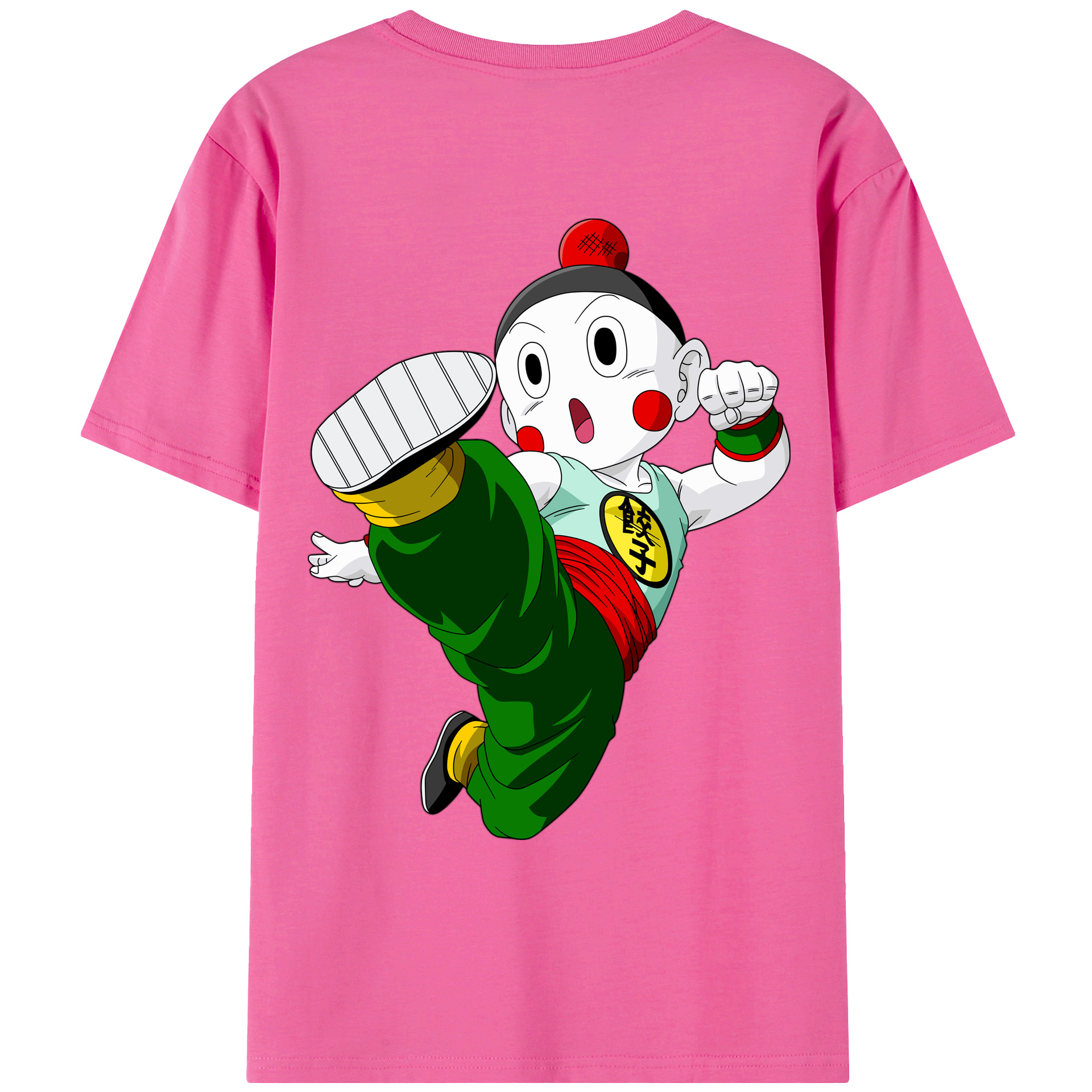 （画像用） ドラゴンボール 餃子（チャオズ）DRAGON BALL Chaoz レディース半袖Tシャツ(バックプリント)